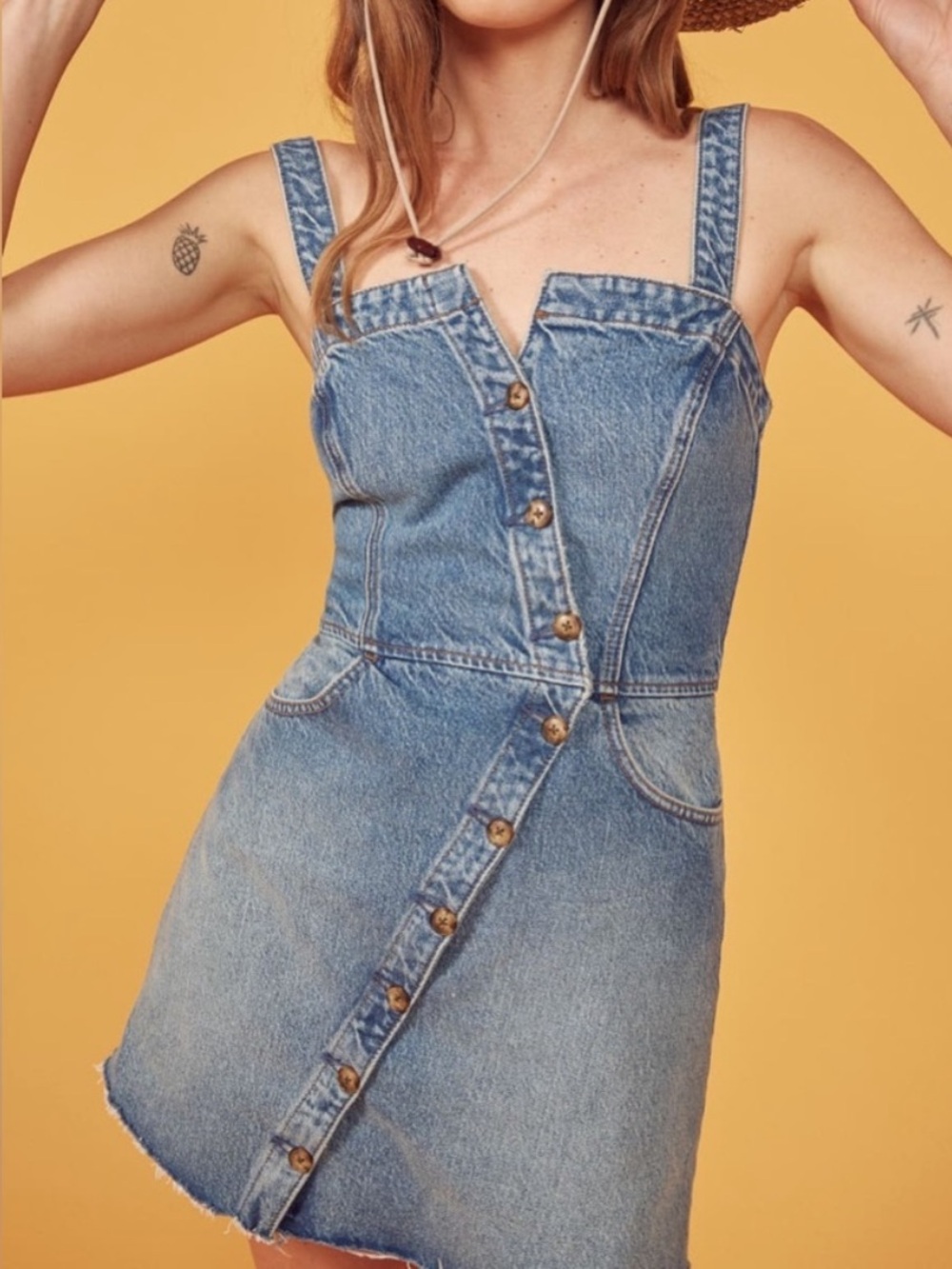 Reformation Gabriella Denim Mini Dress